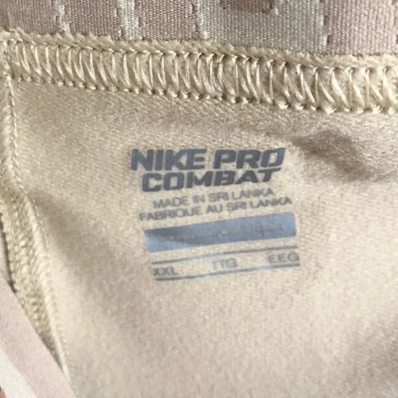 Tan Nike Combat Pro Compression Pants tights 2XL - Picture 3 of 6
